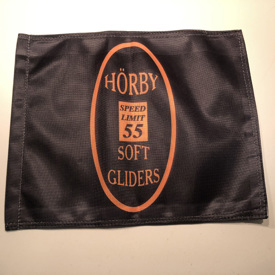 67/ Flagga Hörby Softgliders ,H 20 cm B 27 cm
